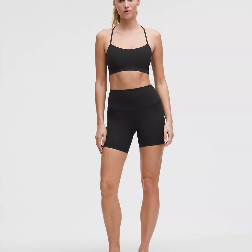 NWT Lululemon Align Ribbed HR Biker Shorts size 4 6” in Black
